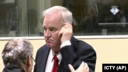 Mladić u sudnici Tribunala u Hagu