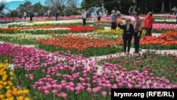 Открытие «Парада тюльпанов» в Никитском ботаническом саду, 10 апреля 2019 год 