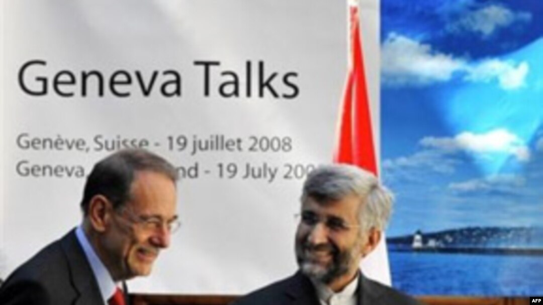 The EU's Javier Solana (left) with Iran's top nuclear negotiator, Said Jalili, last month in Geneva