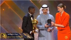 مراسم جوایز گلوب ساکر در دبی؛ عثمان دمبله برندۀ جایزه بهترین بازیکن مرد سال معرفی شد