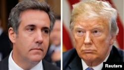 ABŞ-nyň prezidenti Donald Trampyň öňki aklawçysy Maýkl Koen (Michael Cohen) we Donald Tramp