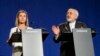 EU foreign policy chief Federica Mogherini and Iranian Foreign Minister Muhammad Javad Zarif speak to reporters after the talks in Lausanne on April 2.