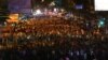 Armenia - People rally in Yerevan in support of gunmen occupying a police station, 25Jul2016.