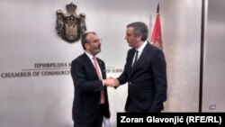 Sem Fabrici, šef Delegacije EU u Beogradu i Marko Čadež, predsednik Privredne komore Srbije 