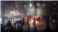 Protesters light a fire on the streets of Karaj amid anti-government protests in Iran on January 8. 