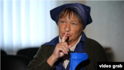 Осужденная жительница Херсона во время интервью, октябрь 2025 года