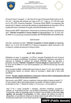 Opinioni i KRPP-së për tenderin në Komunën e Leposaviqit