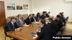 Armenia - Armenian and Turkish officials discuss the restoration of the Gyumri-Kars power transmission line, Yerevan, October 5, 2026.