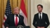 US President Donald Trump speaks with Dutch Prime Minister Mark Rutte during an East Room ceremony at the White House in Washington, DC, on July 18, 2019. 