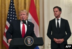 Трамп і Рютте під час церемонії East Room у Білому домі у Вашингтоні, 18 липня 2019 року