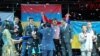 Turkey - Members of the Armenian men's team are crowned winners of the 2012 World Chess Olympiad in Istanbul, 9Sept2012.