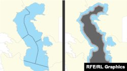 Каспий теңізінің картасы. 