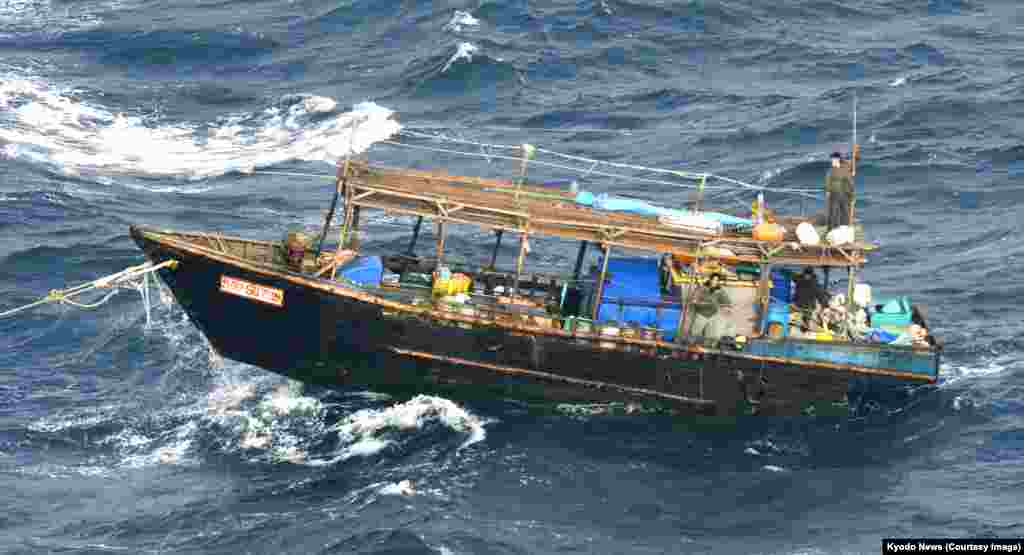 Fishing is a major industry in North Korea, but most of the country’s deepwater vessels, like this one (pictured in the Sea of Japan in November 2017) are tragically underequipped.