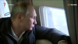 Путин прошелся по стройплощадке Керченского моста (видео)