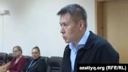 Zhanbolat Mamai appears at the Supreme Court in Astana on September 9.