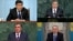 Кыргызстандын президенти Сооробай Жээнбеков, Өзбекстандын лидери Шавкат Мирзиёев, Тажикстандын президенти Эмомали Рахмон жана Казакстандын лидери Нурсултан Назарбаев. 