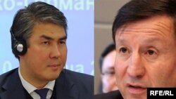 Асет Исекешев (слева), действующий глава администрации президента Казахстана, и его предшественник Адильбек Джаксыбеков. 