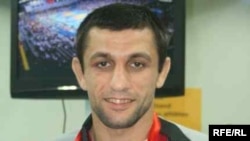 Georgia -- Bronze-medal winning wrestler Otar Tushishvili, 20aug2008