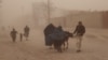 A dusty day in Jowzjan Province. (file photo)