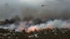 Пожары в греческом городе Рафина. Фото 23 июля 2018 года 