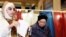 AZERBAIJAN -- Women are about to cast their ballot at a polling station during Azerbaijan's presidential election in Bak, April 11, 2018