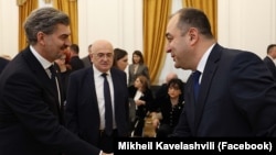 Шестой президент Михаил Кавелашвили и Реваз Надарая 