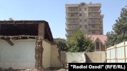 Снесенный дом в Душанбе. 2019 год