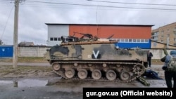 Российская военная техника в Гостомеле Киевской области