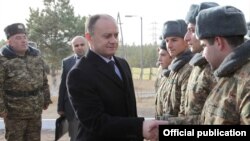 Armenia -- Defense Minister Seyran Ohanian visits an air-defense detachment of the Armed Forces, 14Dec2010.