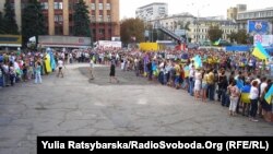«Живий» тризуб у Дніпропетровську