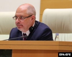 Сергей Гаврилов в кресле спикера парламента Грузии