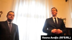 Srpski šef diplomatije Ivica Dačić i predsednik Srbije Aleksandar Vučić, Beograd, 2019.