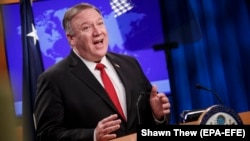 U.S. Secretary of State Mike Pompeo has responded to Iran Supreme Leader's accusation of "bio-terror attack". FILE PHOTO 