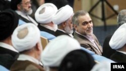 Hossein Fereydoun (C), brother of Iranian President Hassan Rouhani, undated.