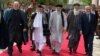 FILE: Former Afghan President Hamid Karzai (L), Afghan President Ashraf Ghani, Former Jihadi commanders Gulbuddin Hekmatyar, Abdul Rasul Sayyaf and Abdullah Abdullah.