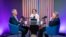 Invitații permanenți ai Eugeniei Crețu la podcastul „Dincolo de Știri”, analiștii politici, Igor Boțan (stânga) și Nicolae Negru, în studioul Europei Libere