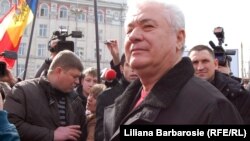 Vladimir Voronin la protestele antiguvernamentale din martie.