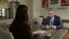 Ministri çek për Çështje Evropiane, Martin Dvorak, gjatë intervistës dhënë për Radion Evropa e Lirë. 
