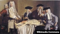 Карнэліс Трост. Анатамічная лекцыя доктара Вілема Роэла, 1728