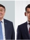 Улуттук олимпиада комитетинин мурдагы президенти Үмбөталы Кыдыралиев жана жаңы президенти Айваз Оморканов. "Азаттыктын" коллажы.