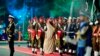 Saudi Arabia's Crown Prince Muhammad bin Salman (center) reviews a Pakistani guard of honor during a welcoming ceremony in Islamabad on February 17. 