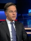 NATO Secretary-General Mark Rutte speaks in an interview with RFE/RL's Rikard Jozwiak in Brussels on November 24.