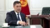 Kyrgyz President Sadyr Japarov speaks to RFE/RL's Kyrgyz Service in Bishkek on March 15.