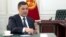 Kyrgyz President Sadyr Japarov speaks to RFE/RL's Kyrgyz Service in Bishkek on March 15.