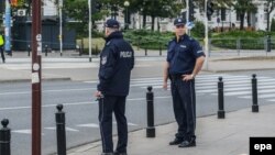 POLAND WARSAW NATO SUMMIT -- Police closed off streets in the city centre during NATO Summit in Warsaw, Poland, 09 July 2016. 