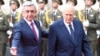 Armenia - President Serzh Sarkisian greets his visiting Greek counterpart, Karolos Papoulias, Yerevan, 30Sep2014.