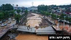 جاری شدن سیلاب‌ها در چین