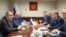 Russian Foreign Minister Sergei Lavrov (left) and his German counterpart, Johann Wadephul (second right) meet on sidelines of the UN General Assembly in New York on September 26.