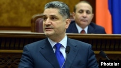 Armenia - Prime Minister Tigran Sarkisian addresses the National Assembly, Yerevan, 23May2013.