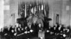 The official signing ceremony creating the North Atlantic Treaty Organization on April 4, 1949